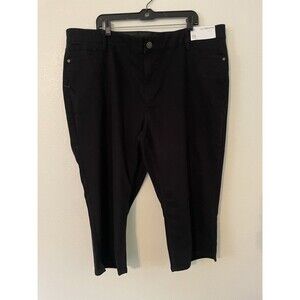 Liz Claiborne Waistband Slimming Panel Soft Cotton Stretch Sara Crop Capris 22W